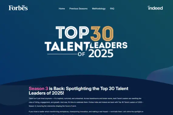 Forbes India website built by Nexgeno