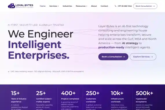 Loyal Bytes website built by Nexgeno