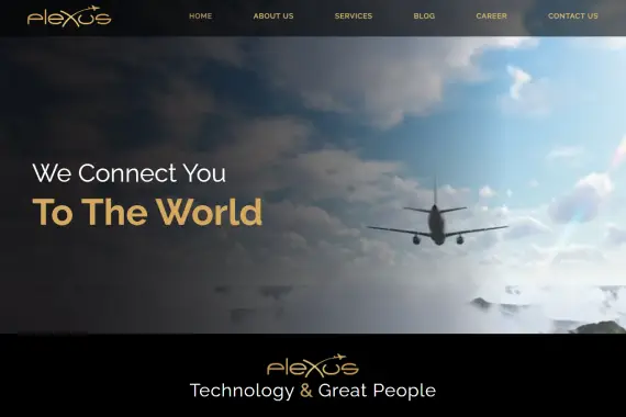 Plexus Aviation website built by Nexgeno